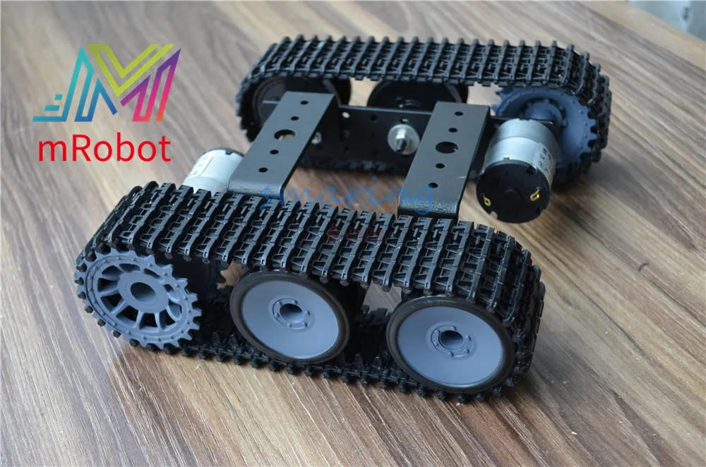 200 мм Робот Танк автомобиль шасси гусеничный сделай сам Умный игрушка с педалью