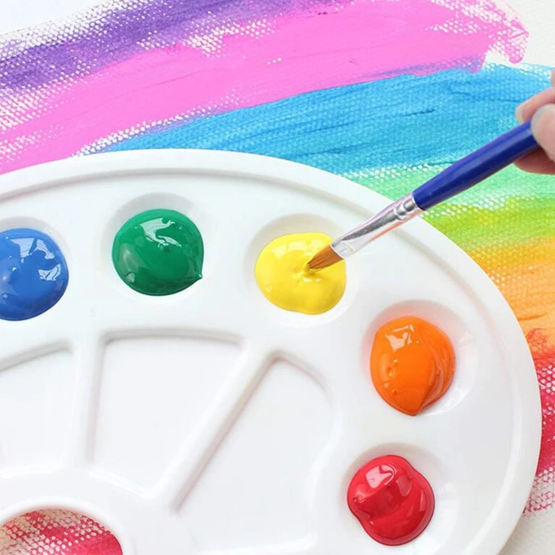 

15 Pcs Paint Tray Palettes Plastic for Acrylic Oil Watercolor Craft DIY Art Painting Palettes, White
