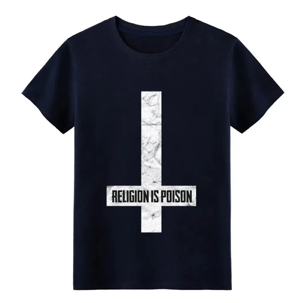 Antichrist grunge religion is poison atheist Футболка Мужская Дизайнерская футболка с коротким