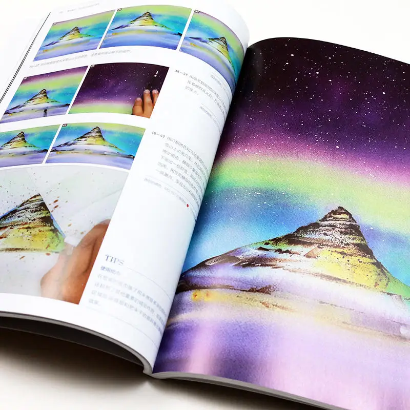 Звёзды спутник звездное небо акварель техника учебник Аврора звезды эстетика