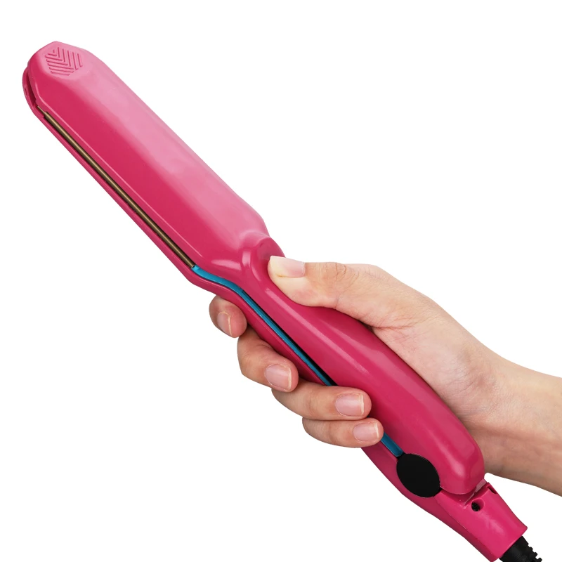 Розовый Выпрямитель для волос плоский утюжок с быстрым нагревом алюминиевые