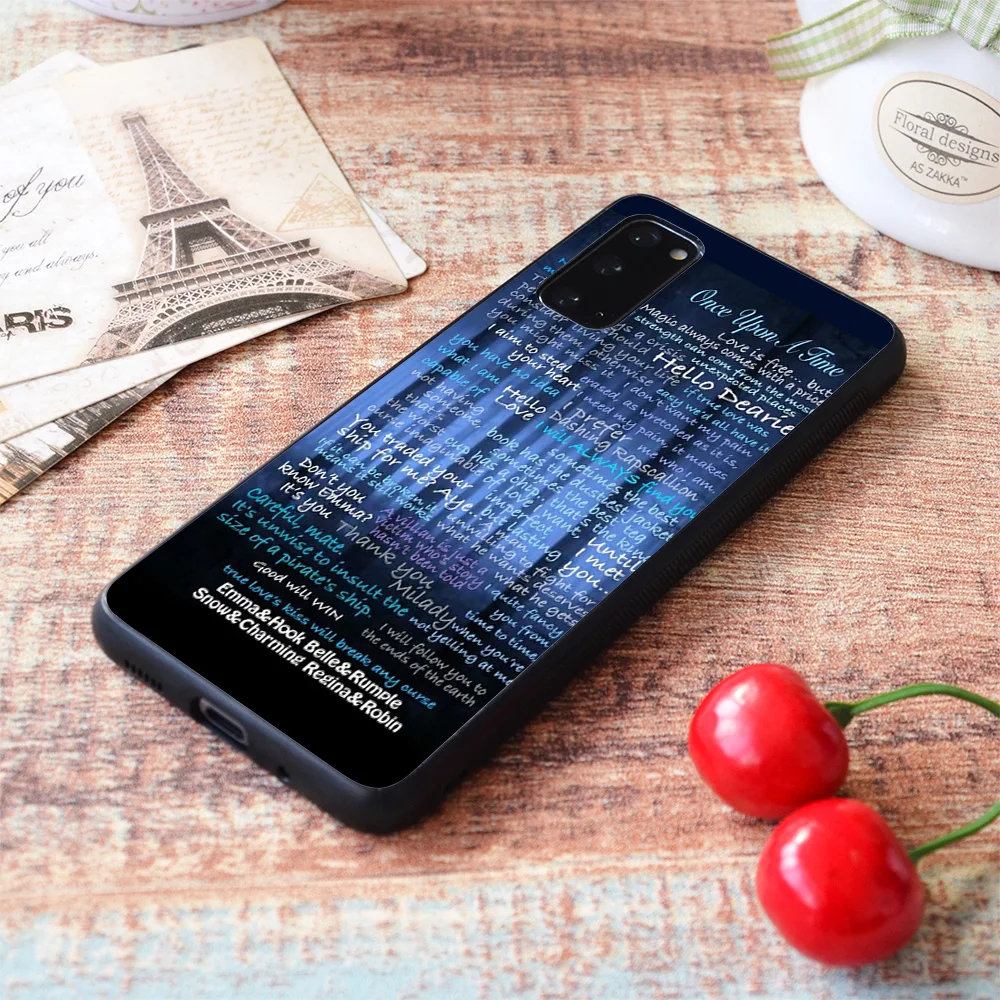 

For Samsung Galaxy Once Upon A Time Quotes Soft TPU border Samsung Galaxy Case