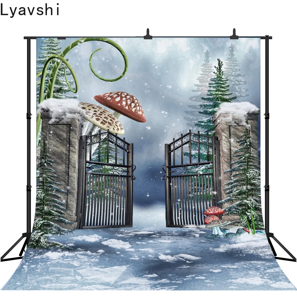 

Lyavshi фотография фоны снег Рождество деревня дом грибы компьютерная печать фоны для студии фото на заказ