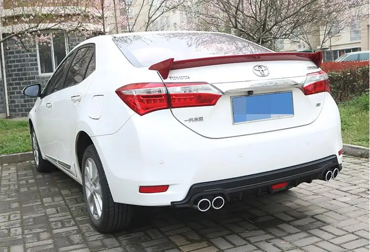 Для TOYOTA COROLLA ABS задний бампер диффузор защитные бамперы для 2014 2018 Body kit