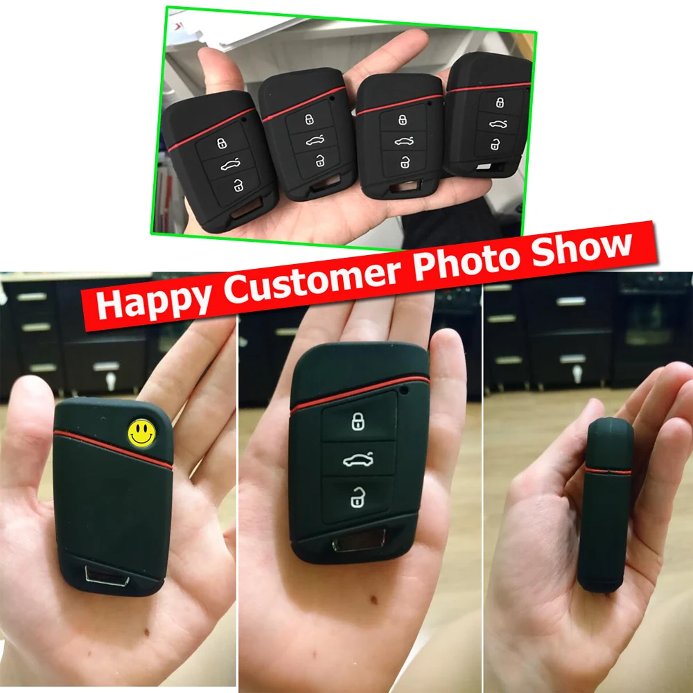 1 шт. Автомобильный Дистанционный силиконовый чехол для ключей 2016 2017 VW Passat B8 Skoda