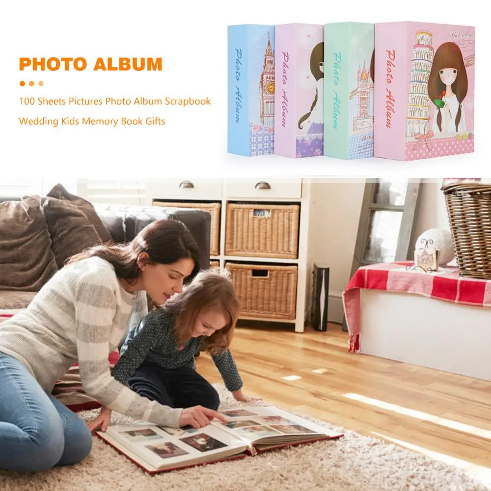 6 дюймовый модный фотоальбом 100 листов чехол для хранения семейных свадебных
