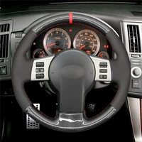 diy hand stitched customization anti slip wear resistant steering wheel cover for nissan 350z 2002 2009 car interior decoration