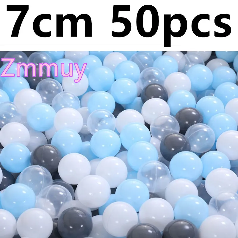 7cm sky 50 pcs 50 шт., 7 см, рождественский подарок, красочный шар, мягкий пластик, Океанский шар, забавный, для маленьких детей, для девочек и мальчиков, плавающая игрушка, бассейн, океан, волнистый шар - Цвет: 7cm sky 50 pcs