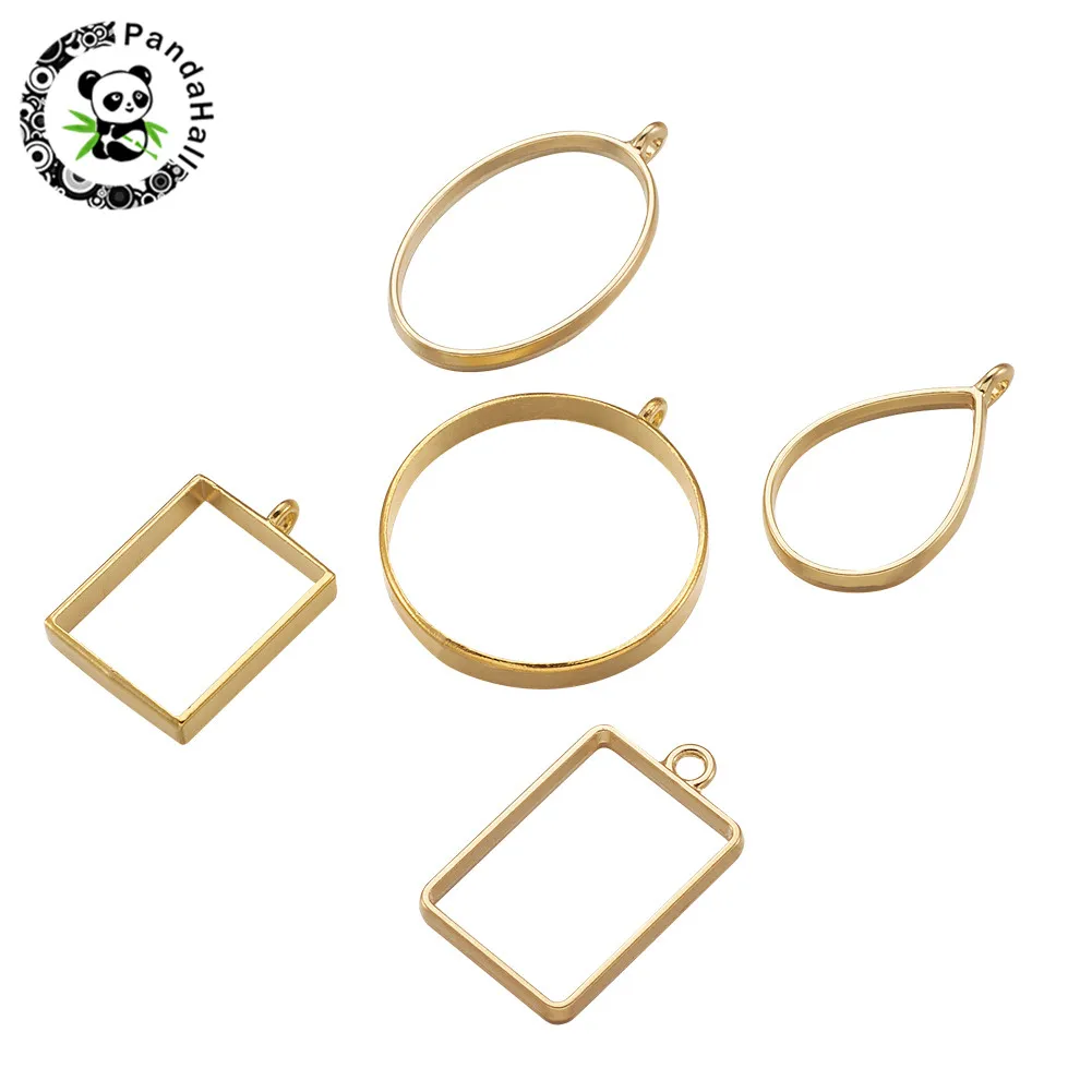 Сплав открытая спина ободок Большие Подвески для DIY эпоксидная смола