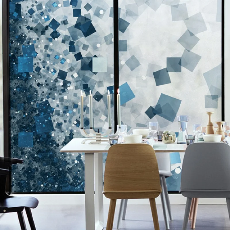 Стеклянная пленка с геометрическим узором статическая цепляющаяся Личная