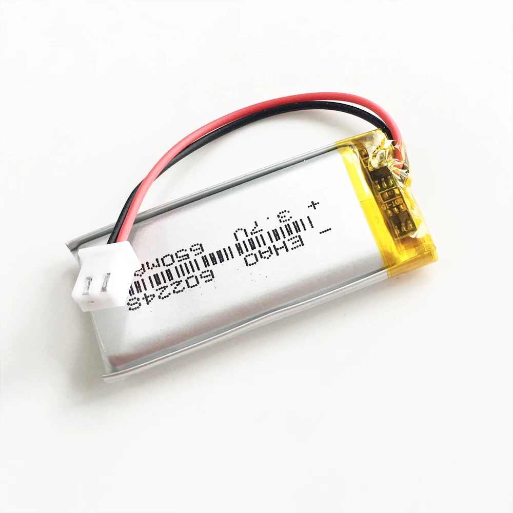 602248 3 7 V 650mAh литий полимерный Перезаряжаемые Батарея + JST XHR 2 54 мм 2pin разъем для Mp3 GPS