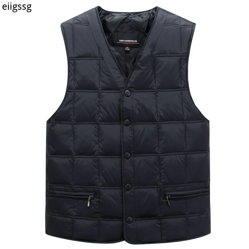 Duck Down Sleeveless Jacket For Men Winter Windbreaker Parka Warm Thick Vest Male Casual Outerwear Snow Waistcoat With Pockets