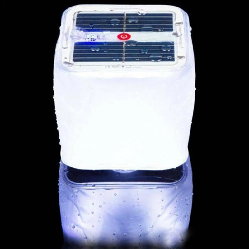 

Folding Inflatable Square Outdoor Solar Light Portable Lanterns Camping Tent Hanging LED Light Emergency Lighting Solar Lamps