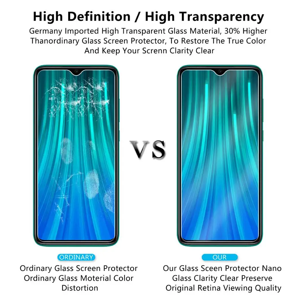 Защитное стекло для xiaomi redmi note 8 pro 2 шт./лот | Мобильные телефоны и аксессуары