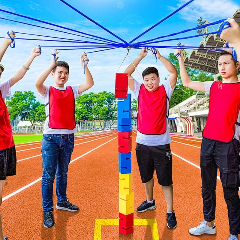 

Child Outdoor Teamwork Game Props Toy Children Cooperate To Build Tower Kindergarten Sensory Equipment Kids Sports Toys