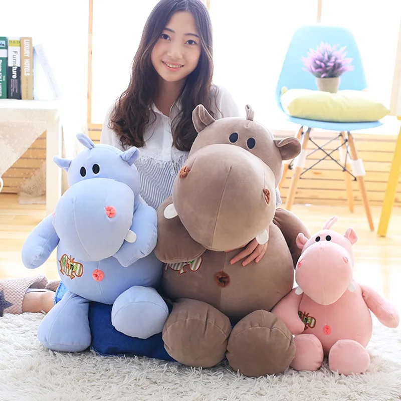 Мягкие плюшевые игрушки в виде животных Мультяшные хиппотамы куклы диванные