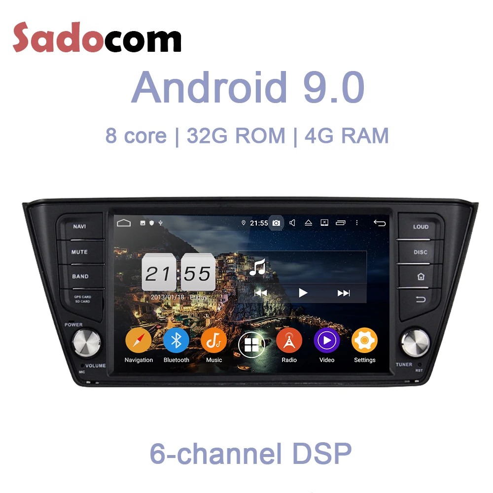 DSP 8 &quotAndroid 9 0 4 Гб ОЗУ ядер автомобильный DVD плеер GPS ГЛОНАСС карта RDS радио Wi Fi 4G