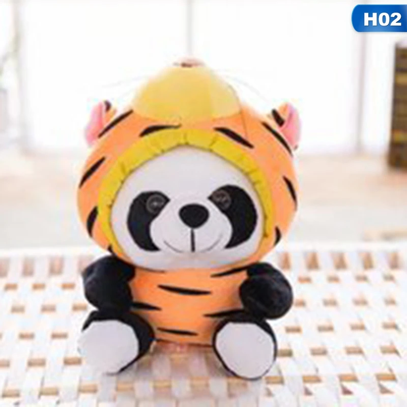 

18cm Cute Chinese Zodiac Panda Plush Toy Soft Stuffed Animals Mouse Cattle Dog Rabbit Plush Doll New Year Gift for Children