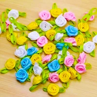 decorative ribbon bow knot rosette diy handcraft material wedding supplies sewing accessories embellishments silk ribbon flowers