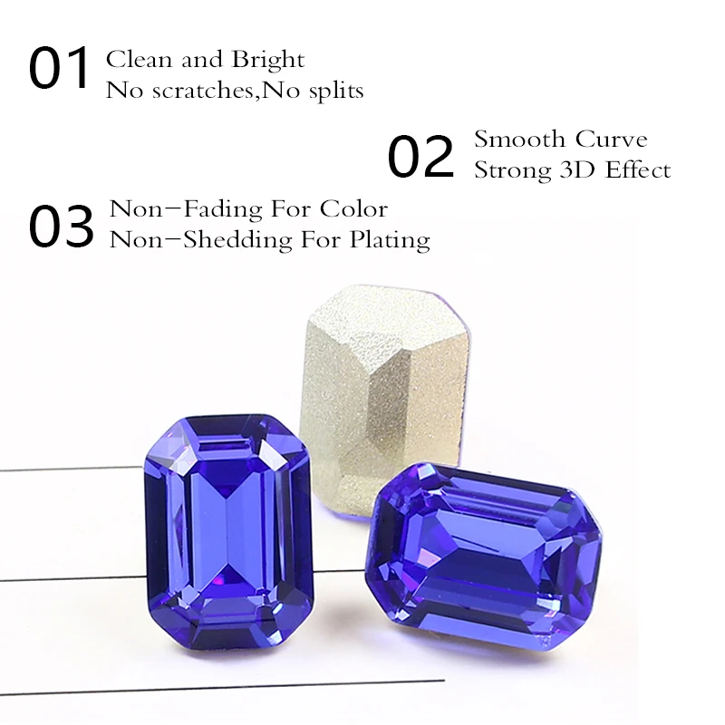 Восьмиугольный Кристалл K9 из стекла с острым носком Необычные камни