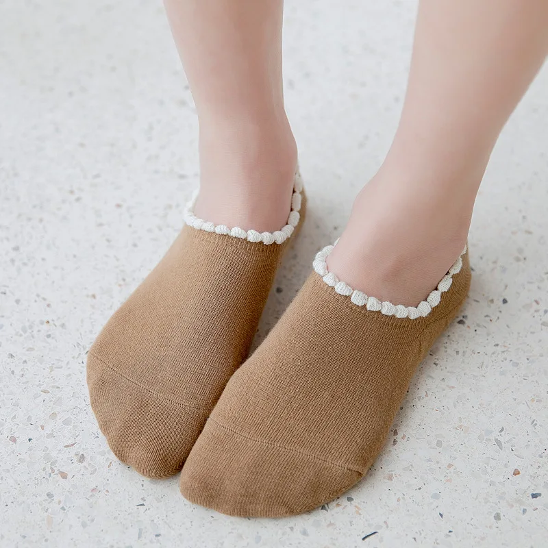 Модные мягкие хлопковые женские носки с кружевными оборками высокое качество