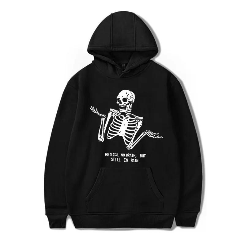 

New Harajuku Hooded Sweatshirt Retro Skeleton Print Women Hoodies Autumn Winter Long Sleeve Sweatshirt Streetwear hoodies women