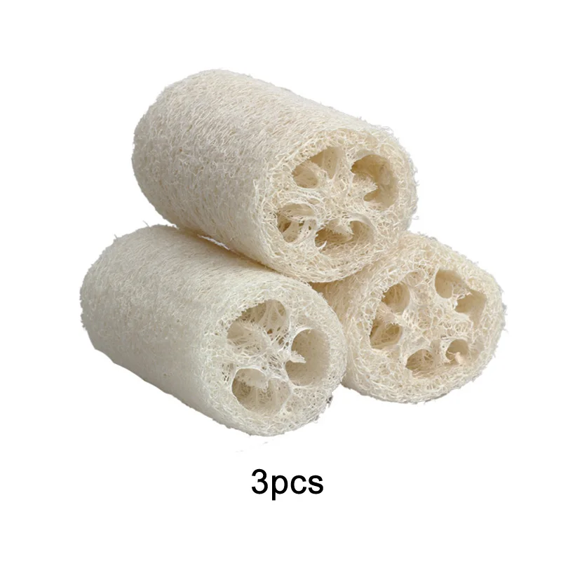 3pc no rope white7.5 1 шт./3 шт. Горячая ванна для тела для душа Губка скруббер натуральный Luffa Loofa массаж тела губка скруббер ZXH - Цвет: 3pc no rope white7.5
