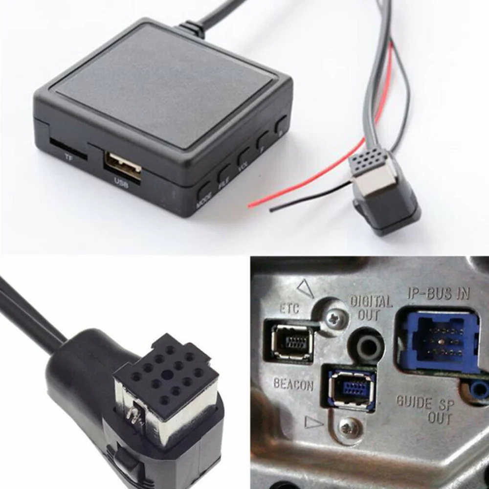 12 В BT 5 0 AUX USB музыкальный адаптер микрофон аудиокабель для Pioneer Radio IP BUS P99 P01