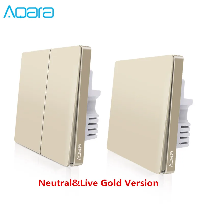 В Xiao mi Aqara настенный выключатель Smart ZigBee Zero Line Fire Wire переключатель беспроводной ключ настенный переключатель работа с приложением mi Home
