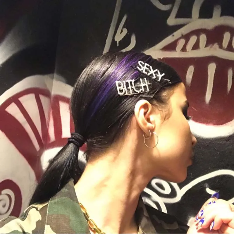 Блестящие заколки для волос с буквами кристаллами в стиле принцессы украшения