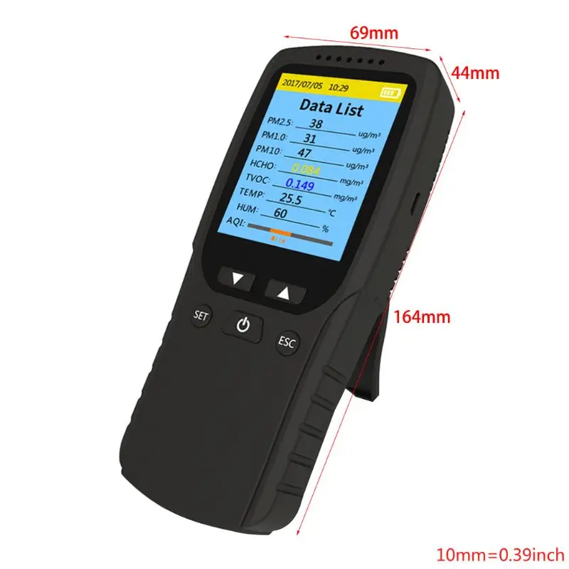 

Air Quality Monitor, Indoor Air Pollution Meter Micro Dust Tester Dropshipping