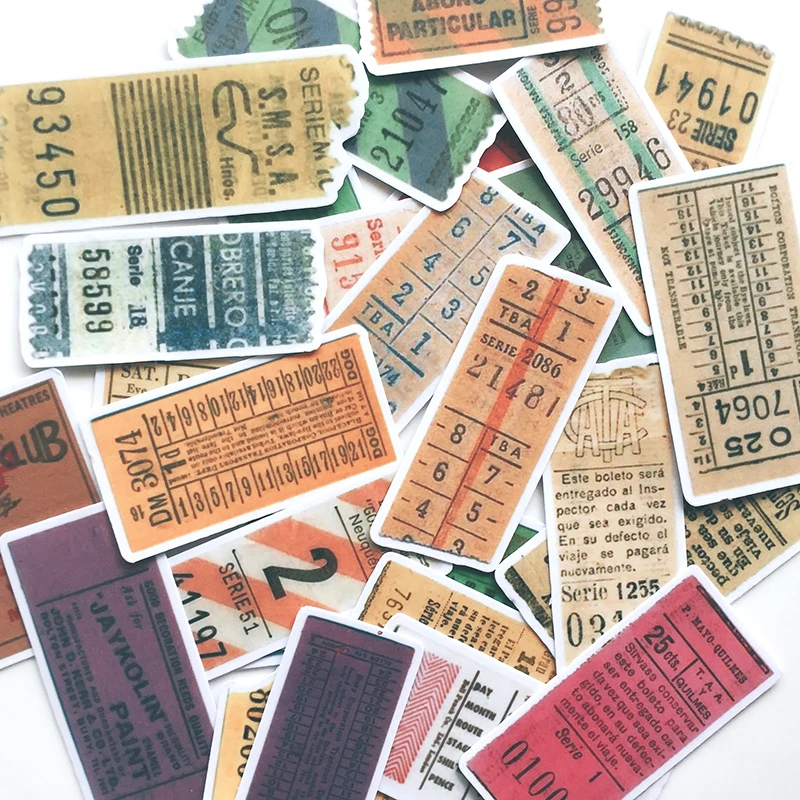 31 шт./компл. Винтаж билет этикетки Стикеры DIY ремесло Скрапбукинг альбом журнал