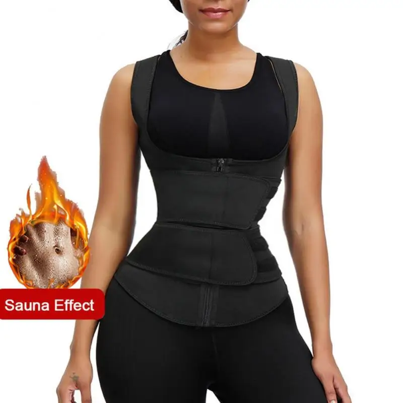 

Neoprene Ladies Vest Corset Plastic Waist Waist Training Body Shaper Fat Burner Tank Top Women Sleeveless Tight-fitting Vest