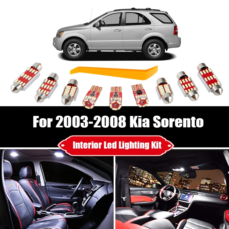 14 лампочек светодиодный для 2003-2006 2007 2008 Kia Sorento автомобильный светильник двери