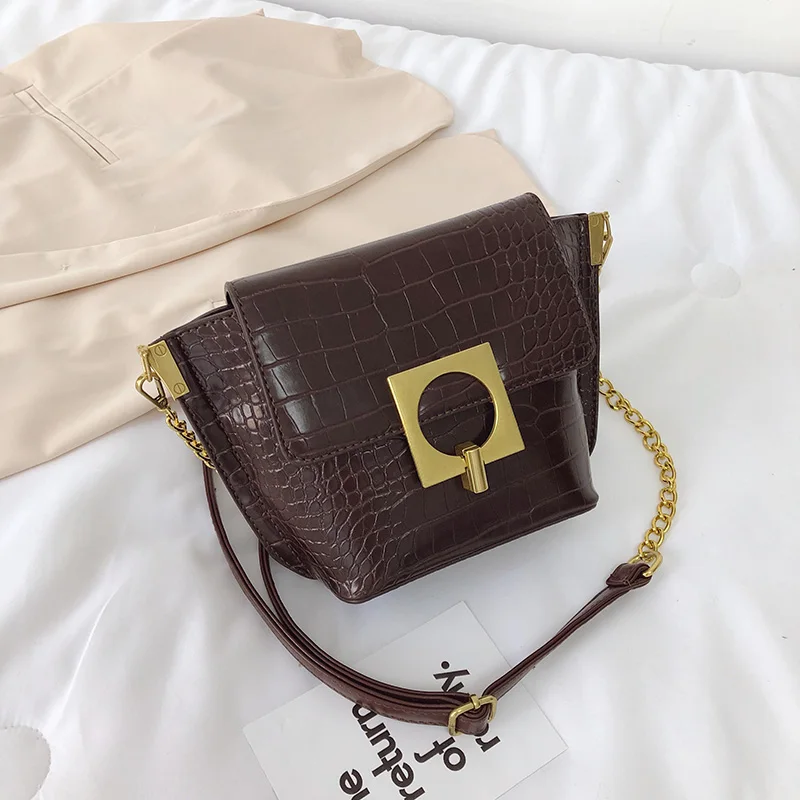 Новые однотонные кожаные сумки через плечо с камнями для женщин роскошная