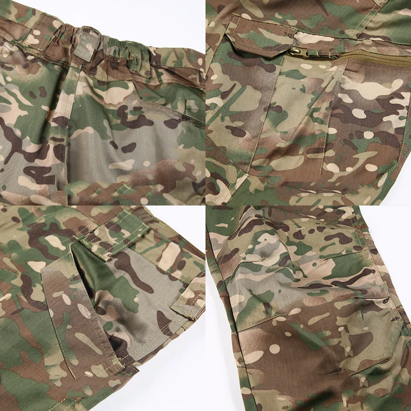 Костюм мужской Камуфляжный ReFire Gear тактическая рубашка-карго со множеством
