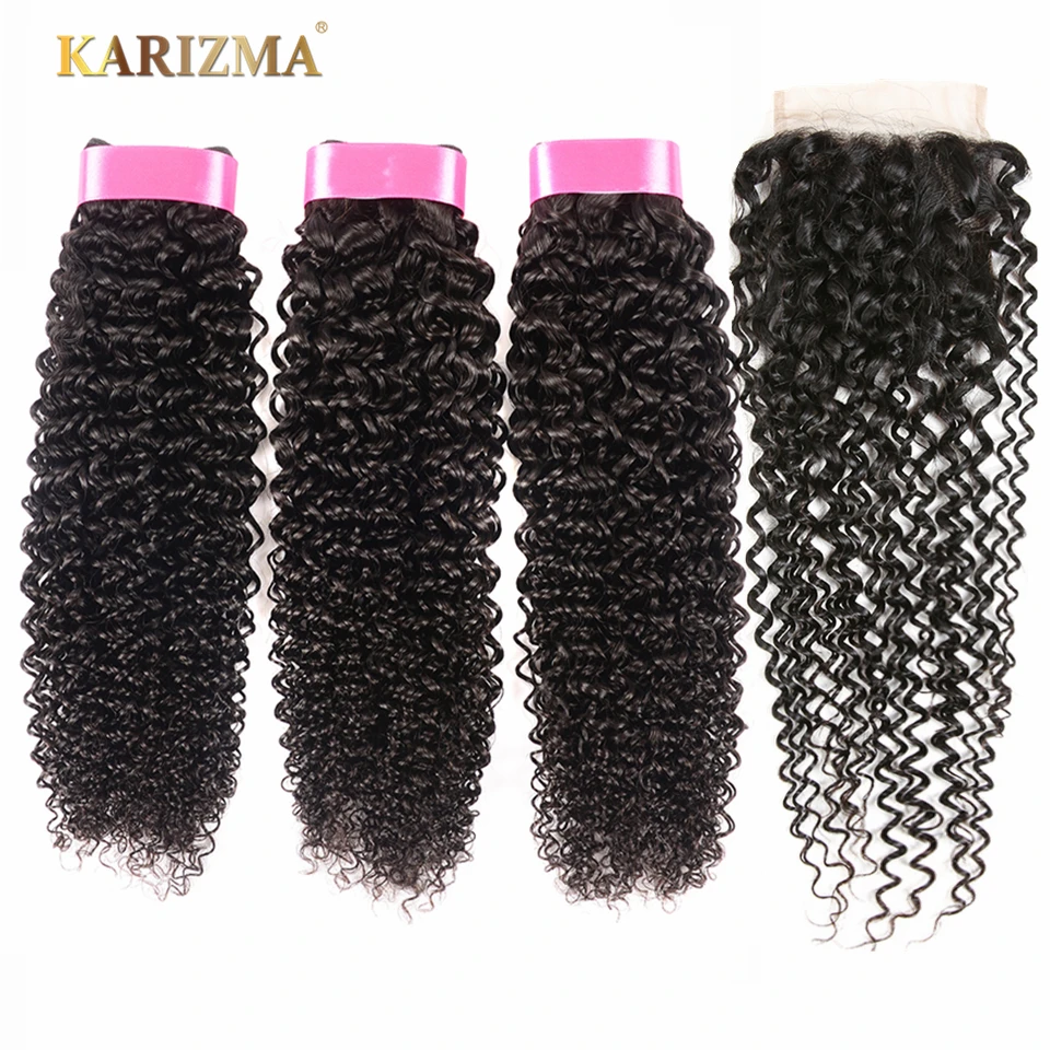 Karizma бразильские кудрявые вьющиеся переплетенные человеческие волосы 3 пучка с