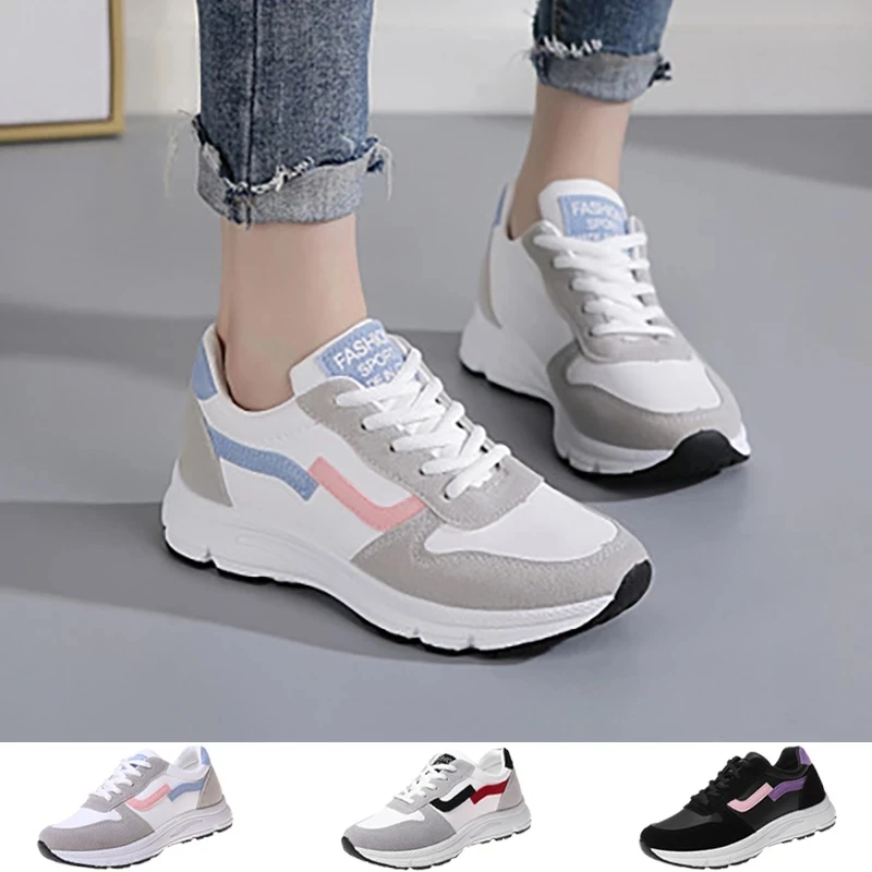 

2021 Women's Sneakers Casual Ladies Sports Vulcanize Shoes Walking Sneakers for Women Lace up Mesh Female Fashion Woman Shoes