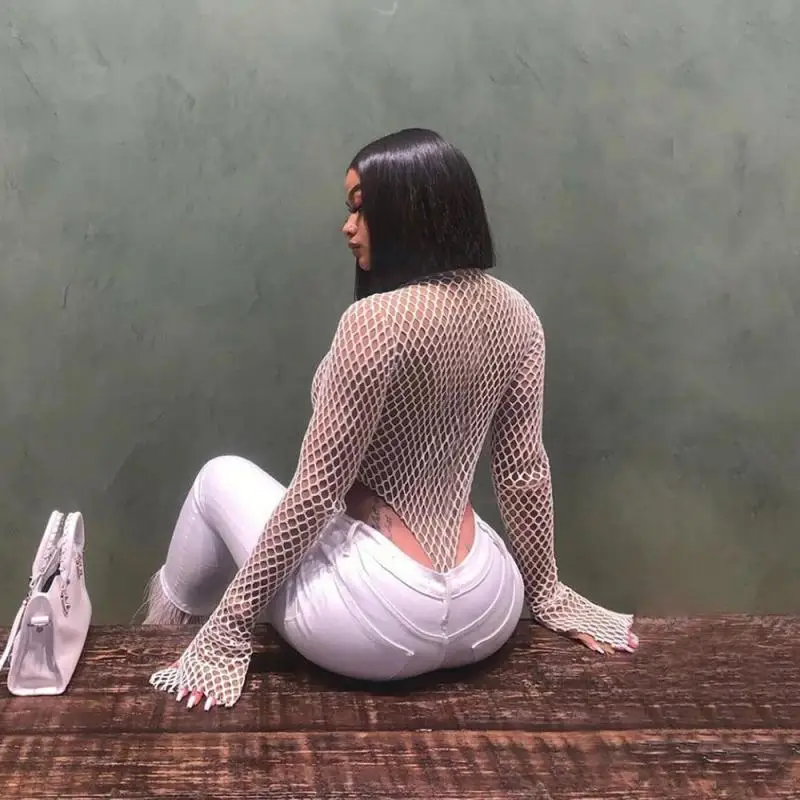 NOEMOV сексуальный полный комбидресс без рукавов клетчатые сетчатые комбинезоны