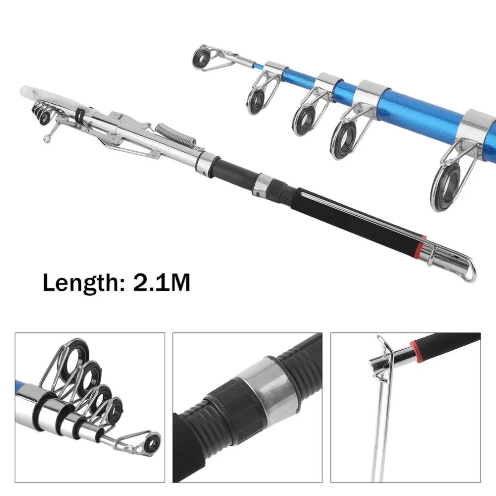 2.1/2.4/Automatic Fishing Rod Sensitive Telescopic Pole Sea Device Ice Glass Fiber Carp Tackle De Pesca | Спорт и развлечения