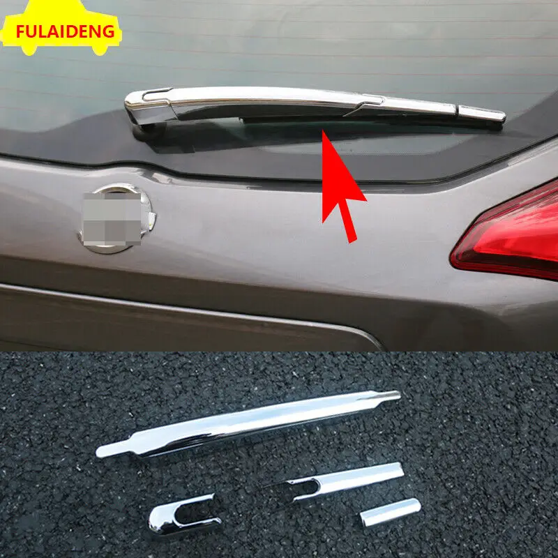 

For Nissan Kicks 2017-2018 ABS Chrome Rear Window Windshield Wipers Covers Trim 4Pcs Car Accessories