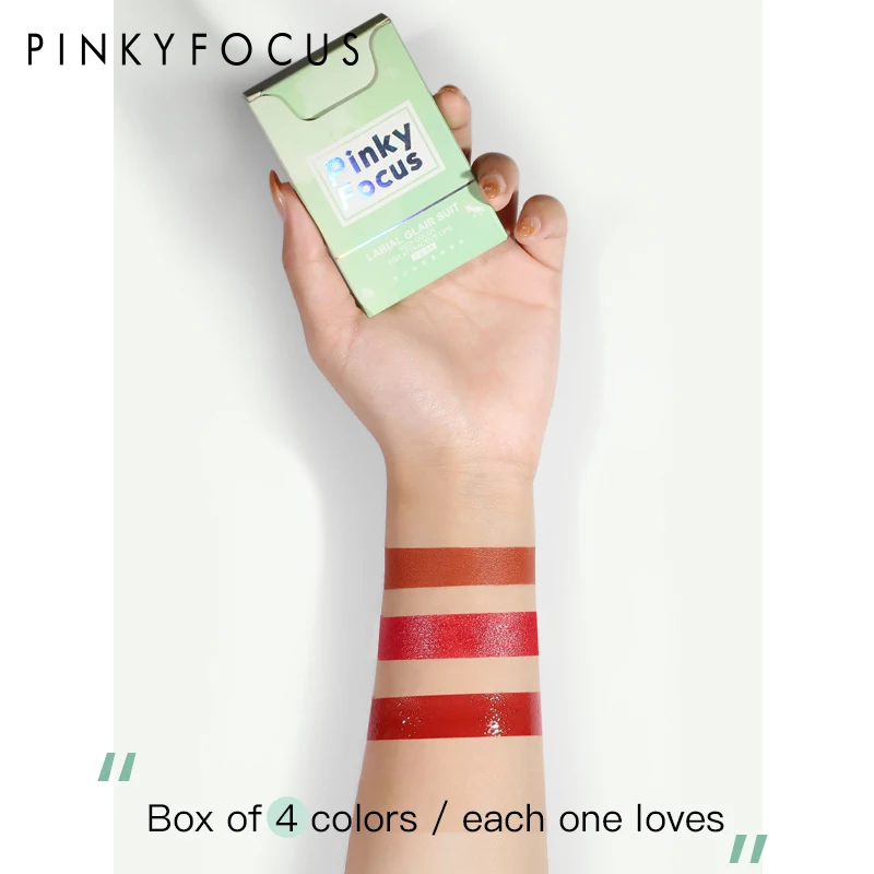 4 шт. Матовая жидкая губная помада трубка Увлажняющий блеск для губ набор