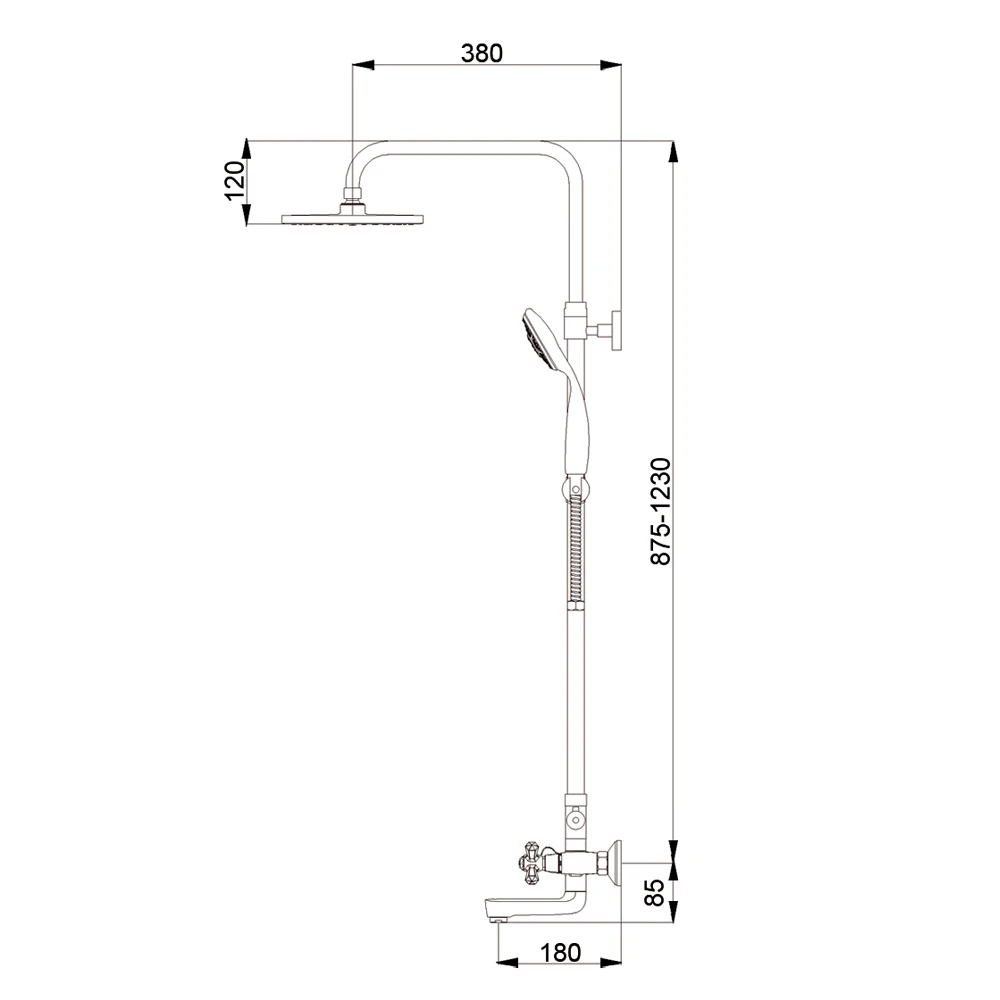 Душевая система R0802 душевая стойка смеситель для душа тропический душ из латуни
