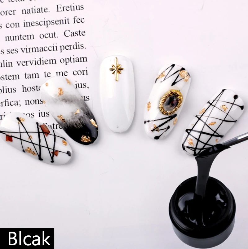 8 мл гель-паук для ногтей веб-краска УФ-гель дизайна проволока рисования