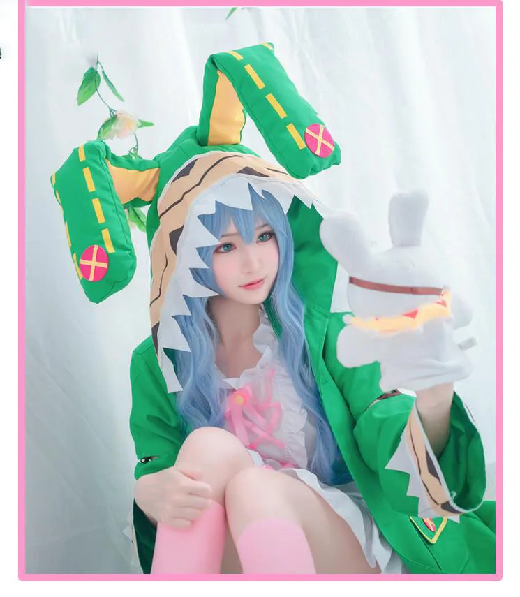 Костюмы для косплея Yoshino с зеленым капюшоном женщин и девочек одежда на Хэллоуин|