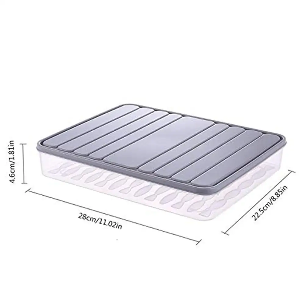 Отсек Штабелируемый холодильник Еда контейнер тонкая Коробка для хранения