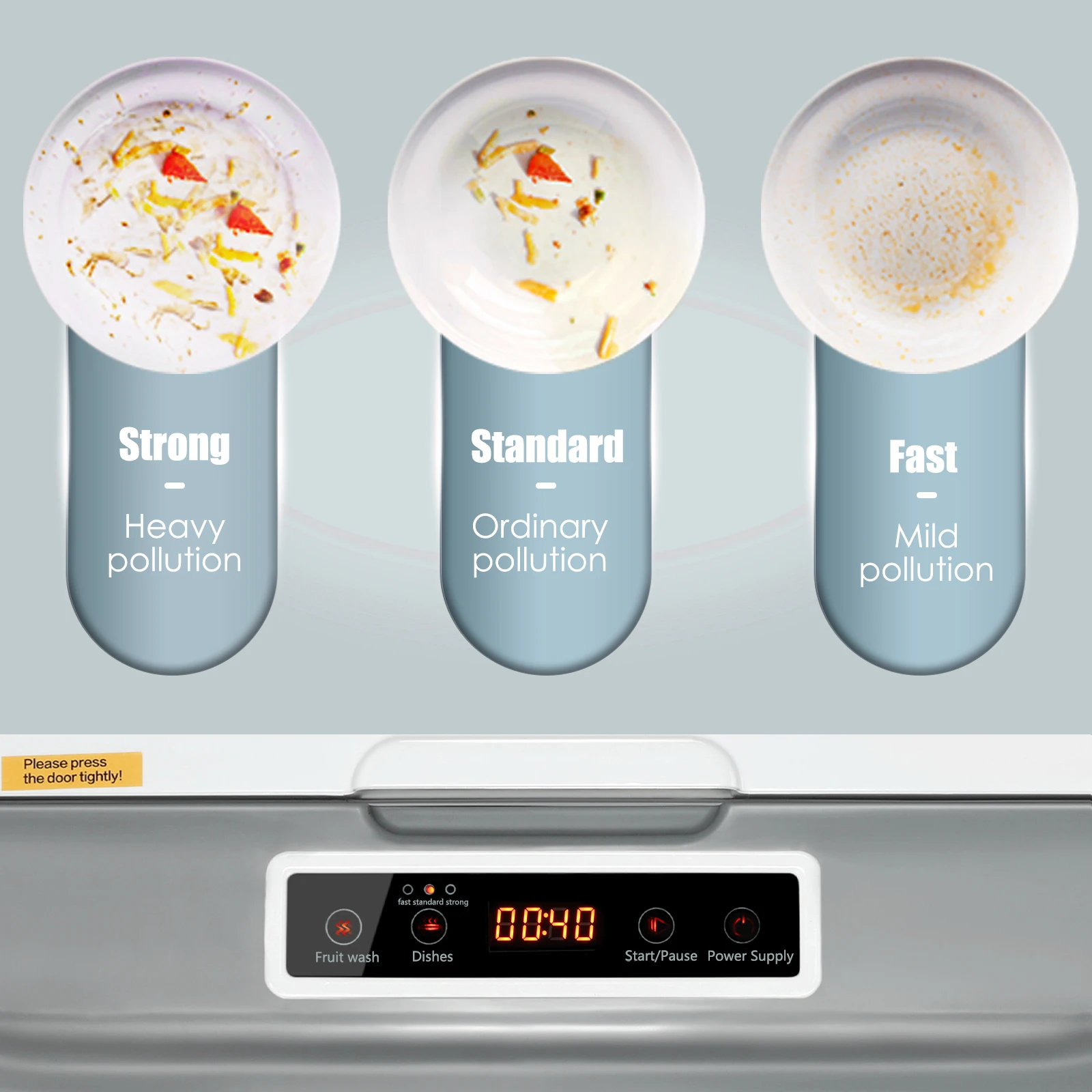 Lavavajillas de 5L, armario de desinfecci&oacute;n peque&ntilde;o de escritorio dom&eacute;stico completamente autom&aacute;tico, platos integrados inteligentes, lavadora de cocina-3