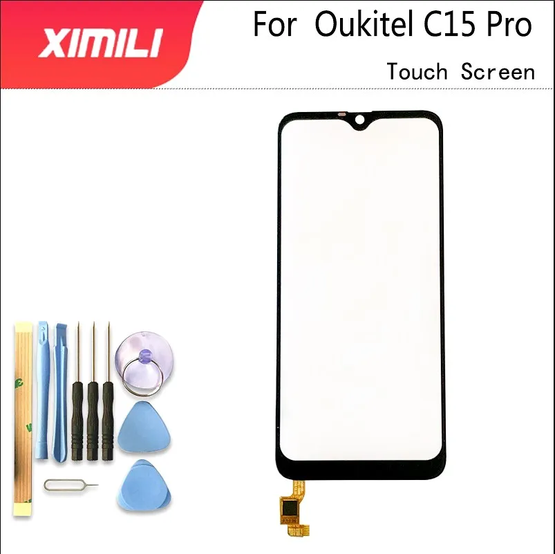 Сенсорная стеклянная панель 6,088 дюйма для Oukitel C15 Pro Сенсорный экран дигитайзер сенсор переднее внешнее стекло объектив оригинальный экран + Инструменты