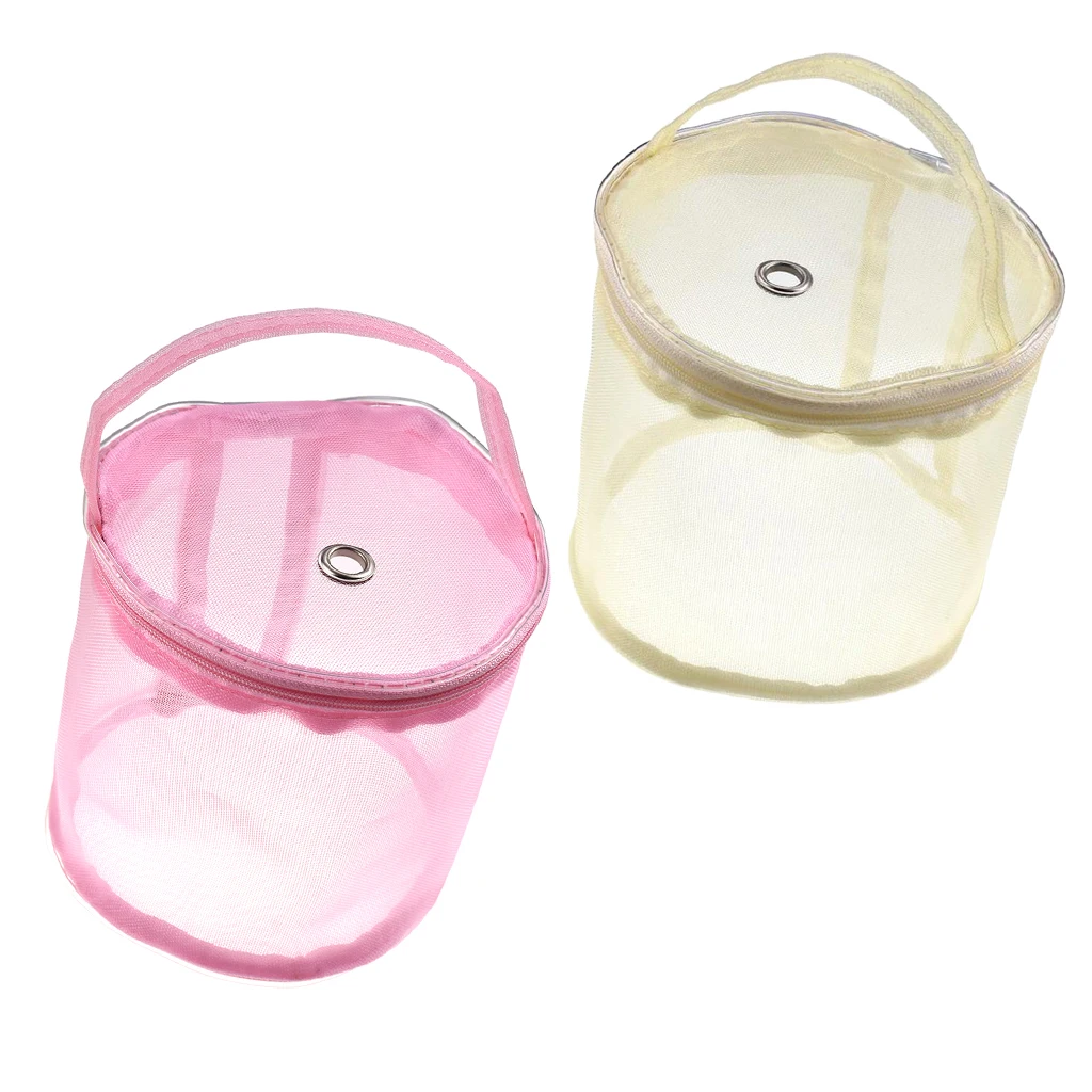 

Portable Knitting Crochet Thread Yarn Holder Nylon Mesh Storage Bag Tote 13x14cm