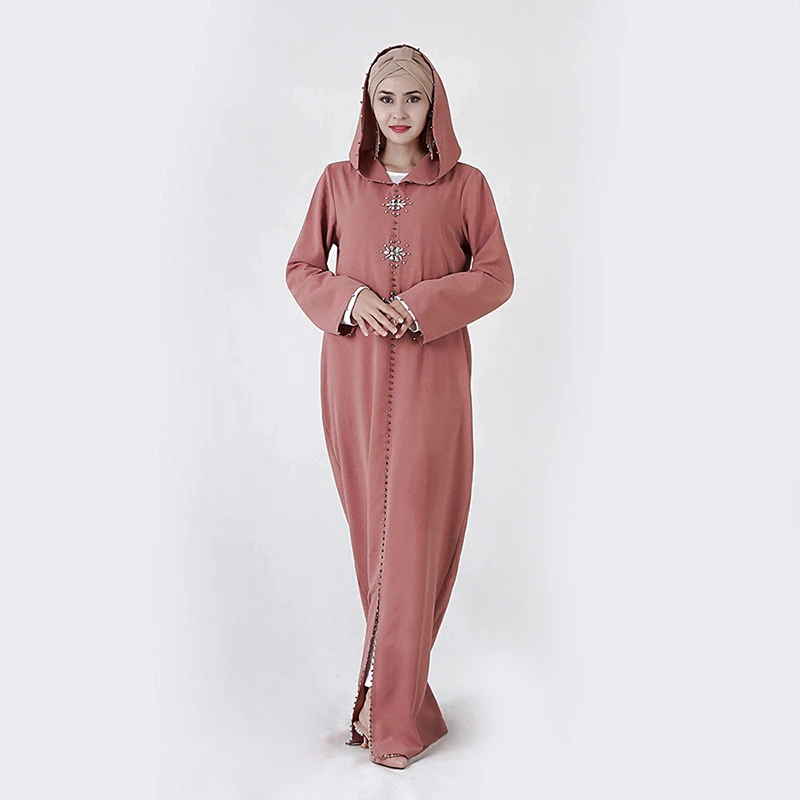 Diamonds moroccan kaftan Abaya women robe arabe Muslim Hijab Dress Hoodies Kaftans Dubai Turkey Abayas For Women Caftan Robe